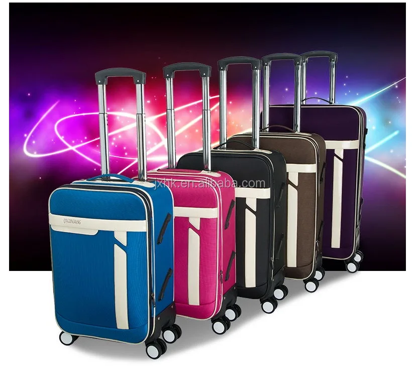 Factory Custom EVA Polyester Oxford Soft Fabric Trolley Luggage Bag Cabin Size 3PCS Travelling Suitcase Set