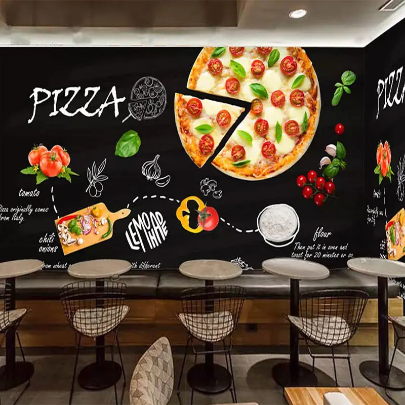 Custom printing restaurant decoration wallpaper wall coverings