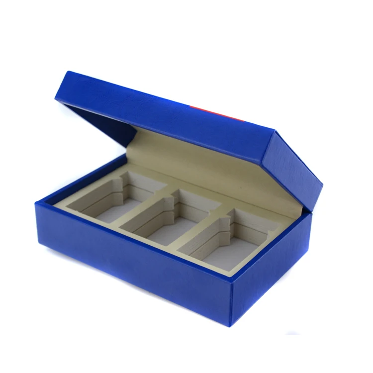 Wholesale custom hard cardboard box packaging navy blue gift boxes