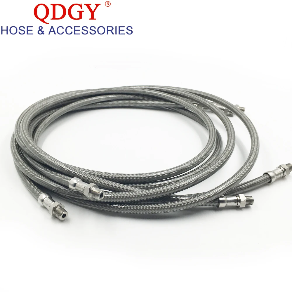 hydraulic SAE J1401 standard stainless steel braided hose used on auto car drift