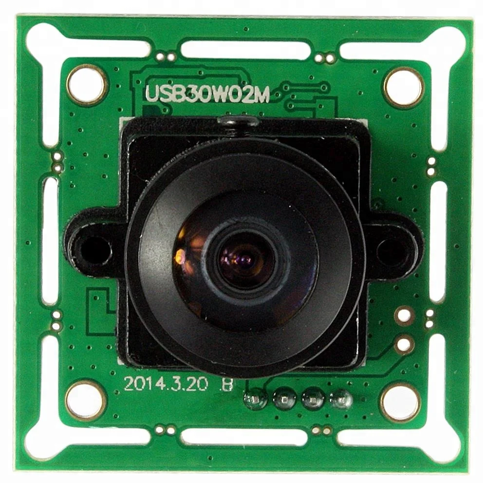 ELP 0.3MP Fisheye Camera Wide Angle 60fps 640X480 VGA Mini Industrial UVC Camera Board For Robotics Camera Free Driver
