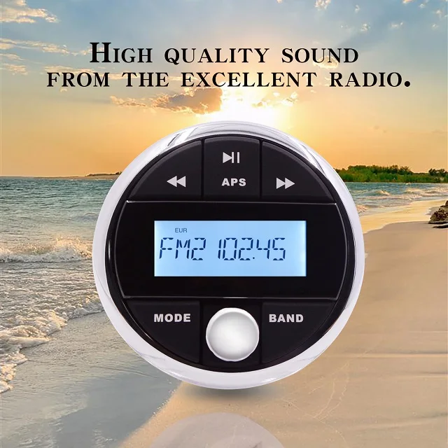 
Made-in- China LCD waterproof MP3 marine audio stereo 