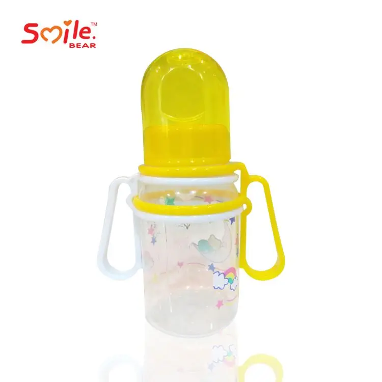 
Smile Bear High Quality 125ml Standard Neck PP Baby Feeding Bottle With Handle For New Born Baby 
