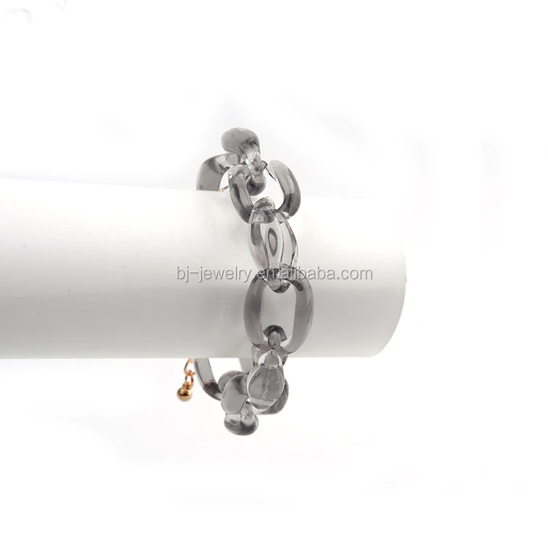 Fashion Acrylic Resin Plastic Lucite Chunky Chain Bracelet Women Bracelet