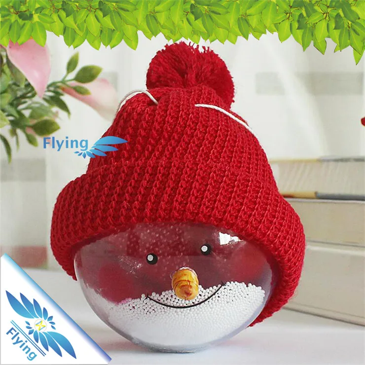 Plastic Openable transparent ball clear sphere Christmas decoration ball