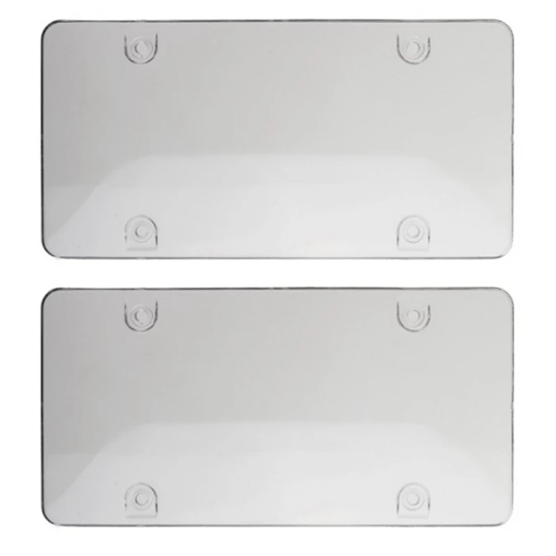 High Quality Clear Smoke Cover Bug Shield Tag Protector Car Truck  License Plate Frame