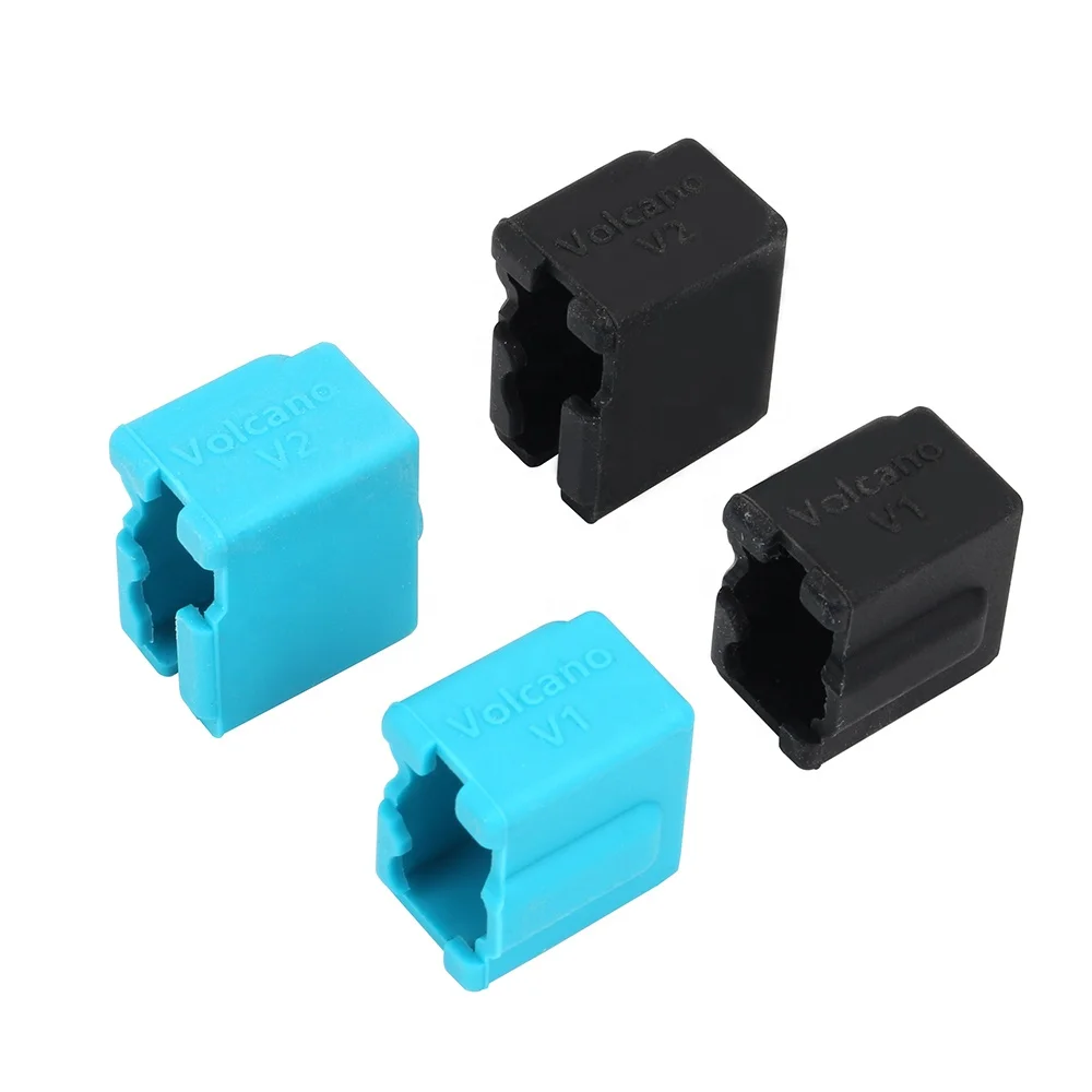 V1 V2 Volcano Silicone Sock Blue Black Volcano Heated Block J-head Hotend Bowden/Direct Extruder Block Cover 3D Printer Part