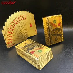 GS-18010 High Quality Custom Printable Gold Foil Dollar Playing Poker Card