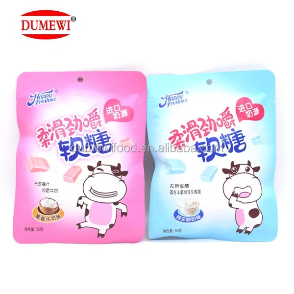 Sweet Assorted Fruit Flavor Chewy Milk Soft Candy