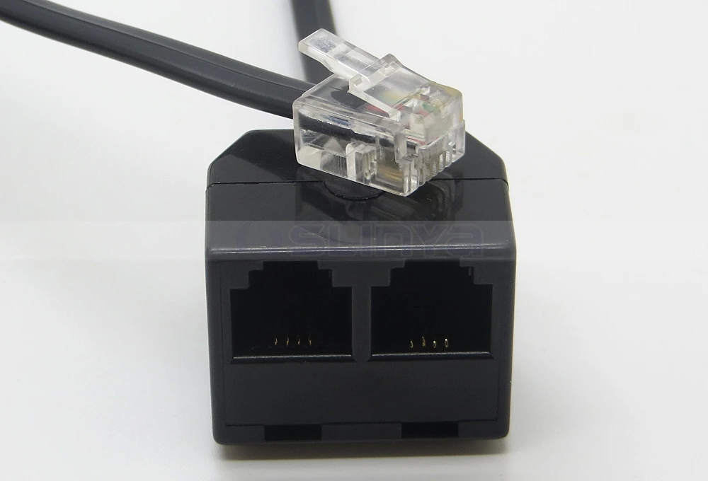 Telephone Splitter Male to 2 Female Converter Cable