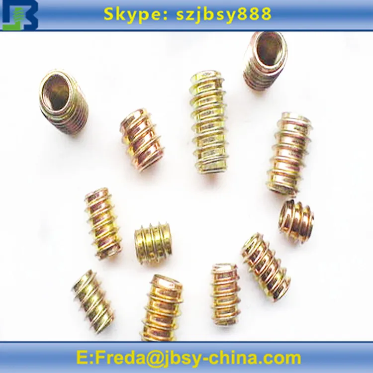 Factory Custom Made Turning Brass Knurled Embedment Insert Nut