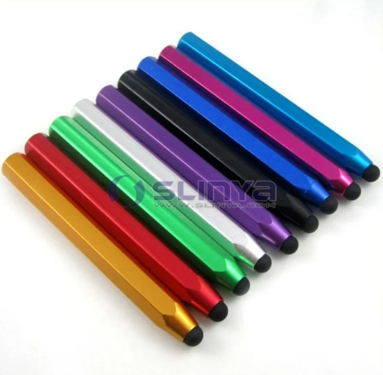 Mobile Phone Tablet Metal Touch Screen Pen Hexagon Aluminum Stylus for iPhone Samsung Smart Phone PAD Pen
