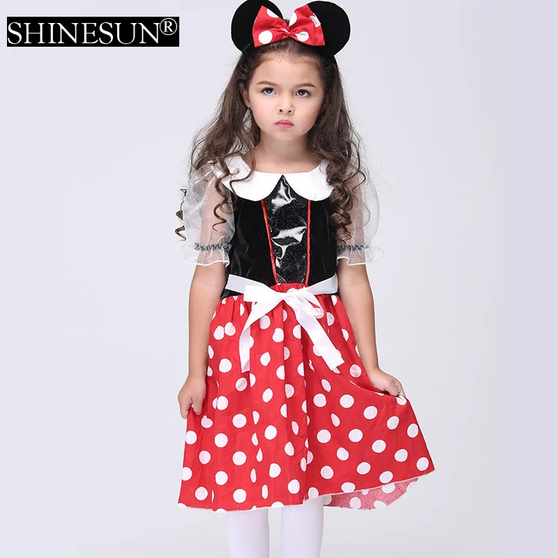 2016 Cosplay halloween costume for cosplay minnie girl mouse gril dress