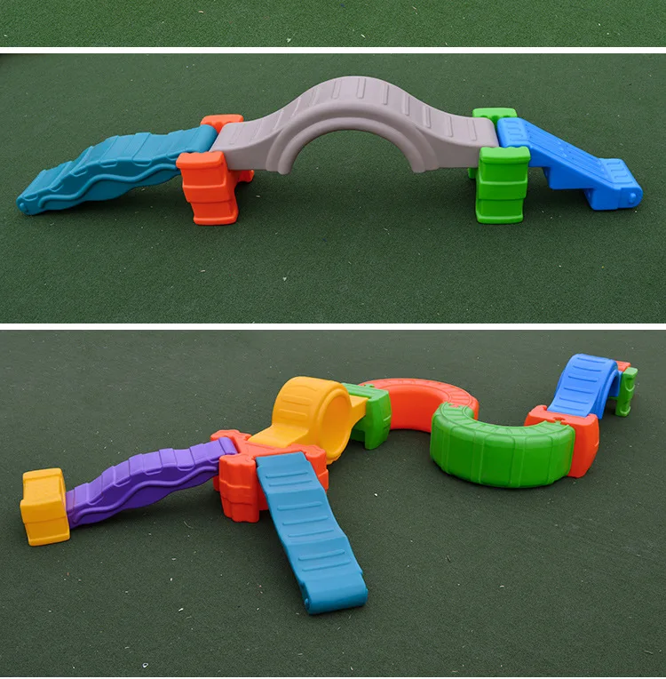 Детский сад открытый большой пластиковый Балансирующий мост