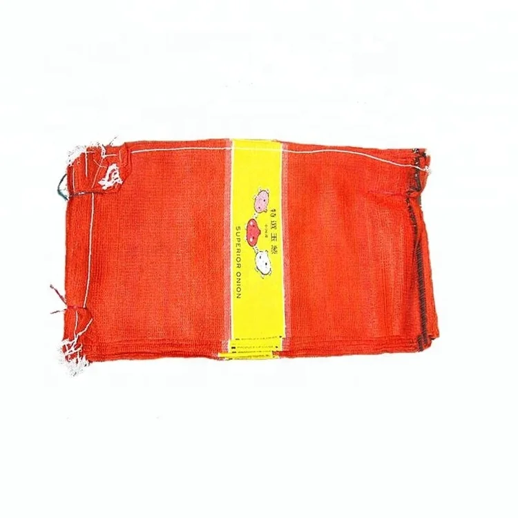 Orange Color Fruit Firewood Onion Raschel Mesh Bag for Packing Potatoes