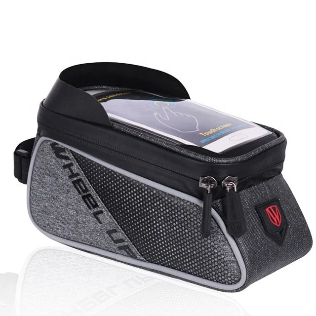 WHEEL UP Black Grey Bicycle Storage Frame Bag Bike Bicycle Phone Bag