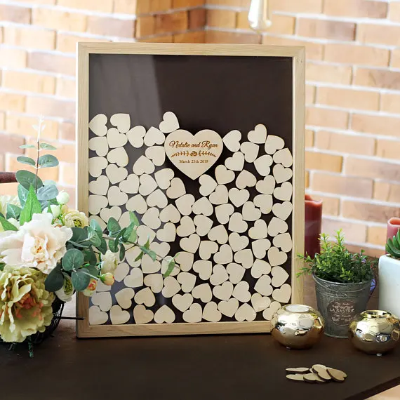 
Wedding Guest Book Wood 