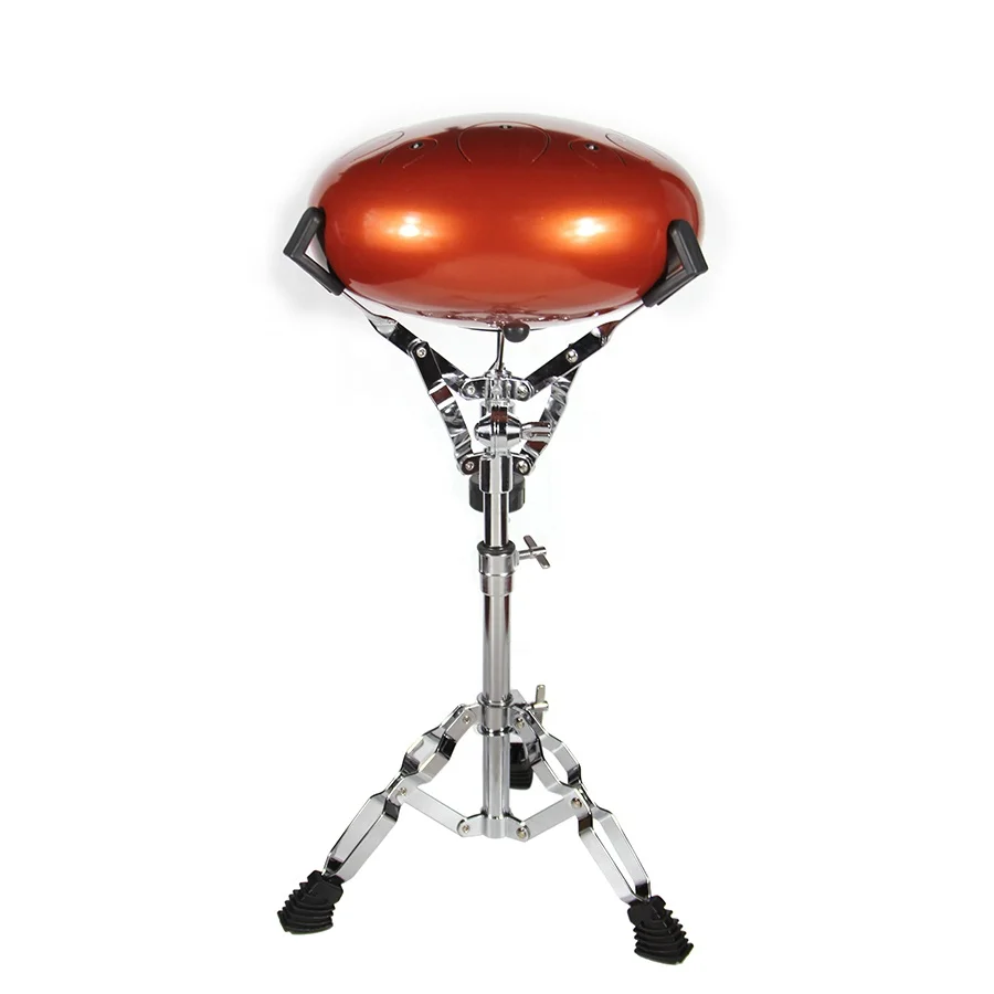 12 inch & 14 inch steel tongue drum rack  folding adjustable chromed tripod drum stand