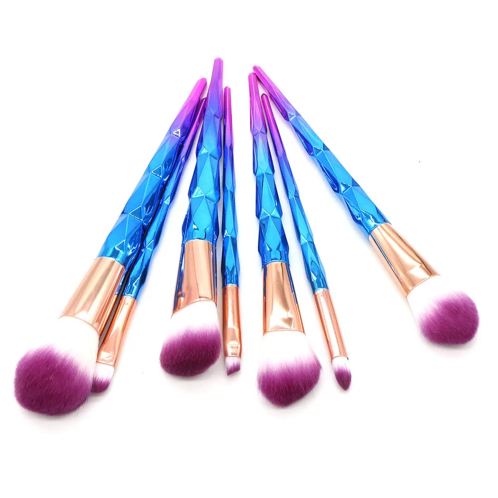 High Quality Reasonable Price Blue and Purple Make Up Brush Set, 7/10/12/20 pcs per Set Private Logo Makeup Brushes Set