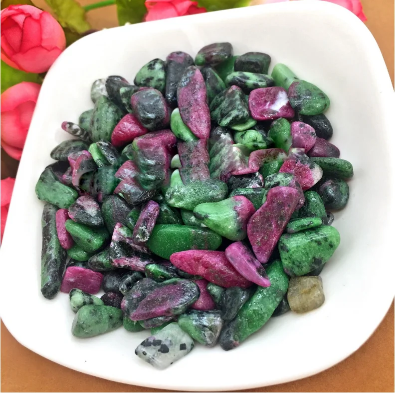Bulk Natural Rough Ruby Zoisite Tumbled Stones