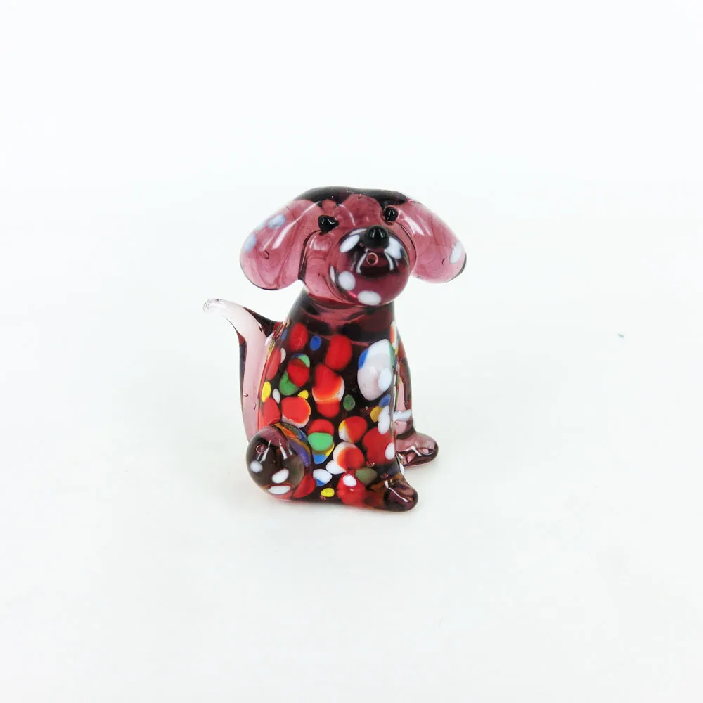 Wholesale fantasy gift set handmade custom small dog glass figurines