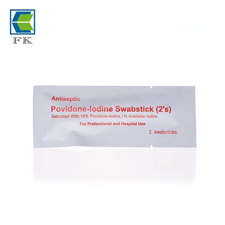 Customized medical disposable 10% Povidone-iodine antiseptic swabstick