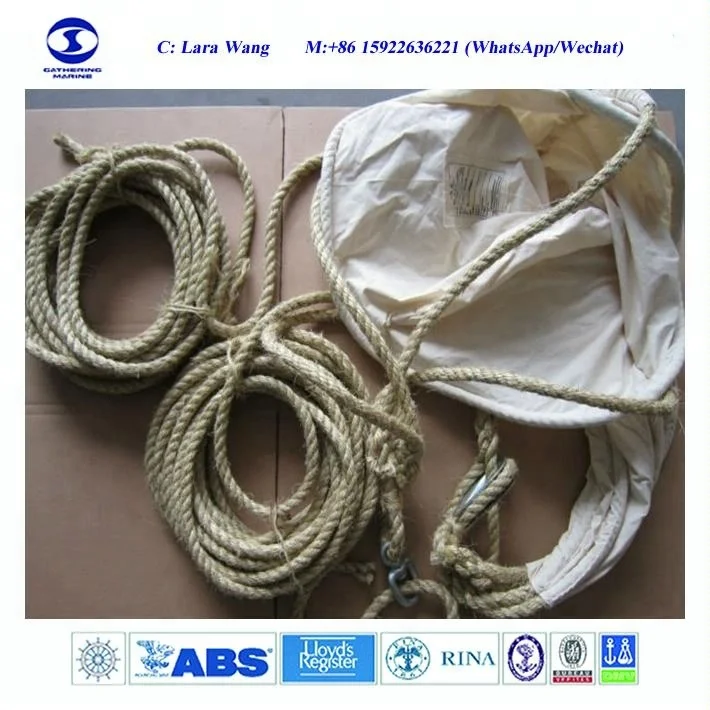 Морской якорь с белым шнуром для спасательной и спасательной лодки
