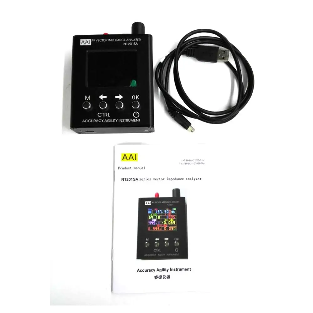 N1201SA UV RF Vector Impedenza ANT SWR Antenna Analyzer Meter 140 mhz-2.7 GHZ