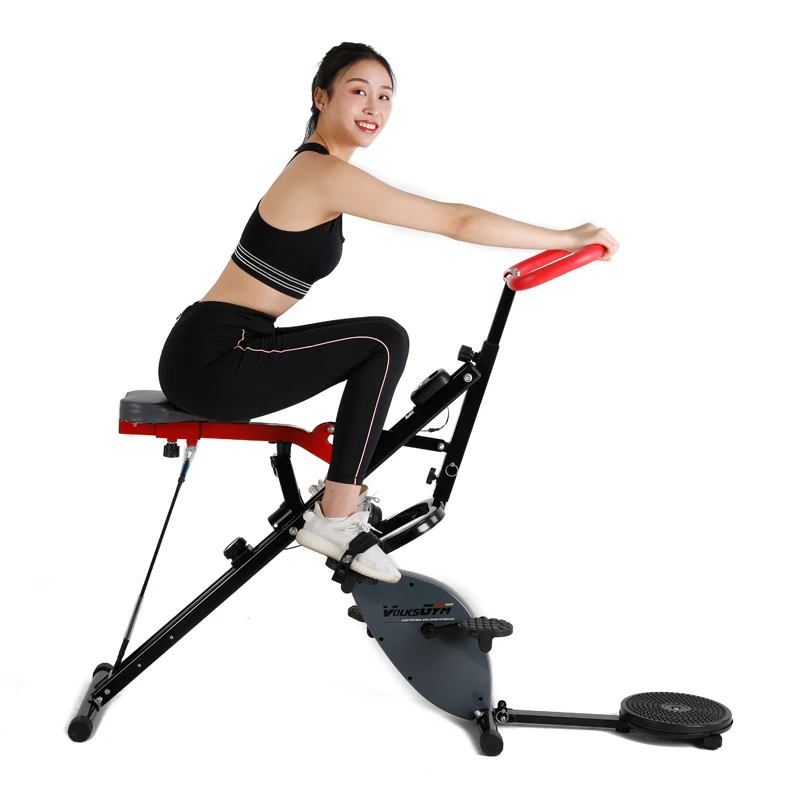 3N1 Total Crunch AB exercise riding machine with exercise bike and waist twister folding bike