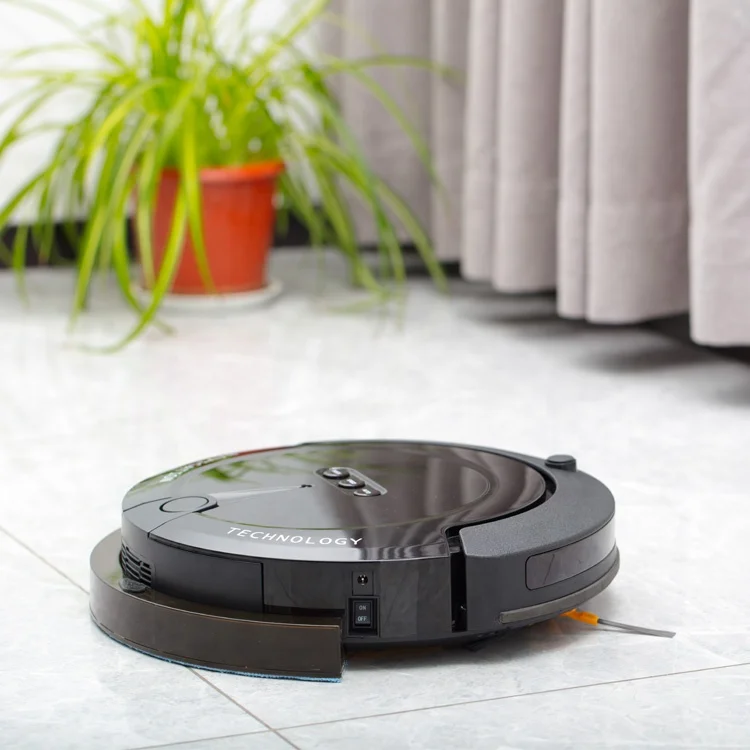 KRV208 0.8Kpa 14.8V 2000Mah Li-Ion Red Smart Phone Mapping Technology Intelligent Wifi Wet And Dry Robotics Vacuum Cleaner