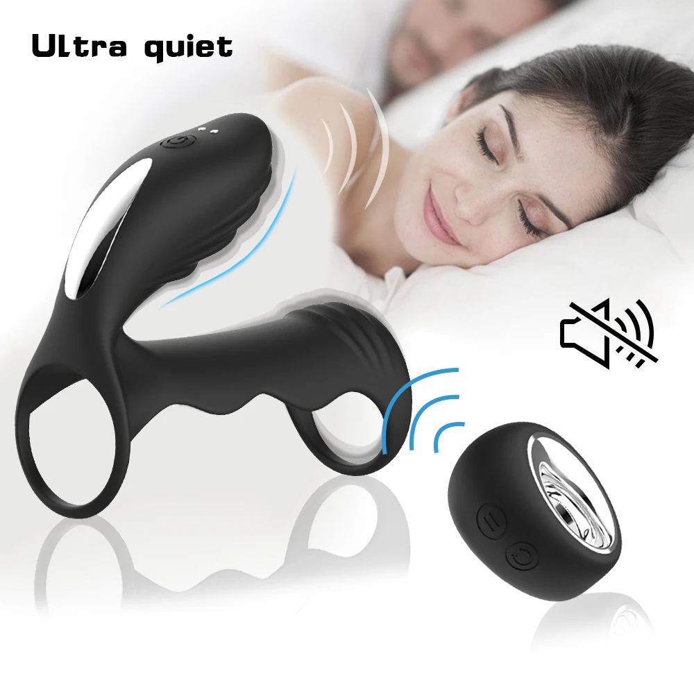 
Remote Control 12 Speed Vibrator Cock Ring for Men Delay Ejaculation G Spot Stimulation Intimate Sex Toys for Couples 
