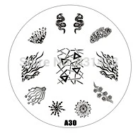 2015 new A Series A30 Nail Art Polish DIY Stamping Plates Image Templates Nail Stamp Stencil