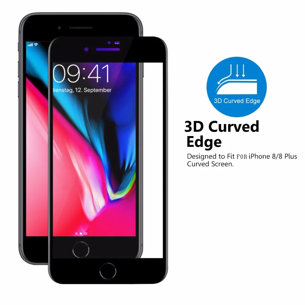 Конкурентоспособная цена 3D сотовый телефон протектор Закаленное стекло для iPhone 8 изогнутых
