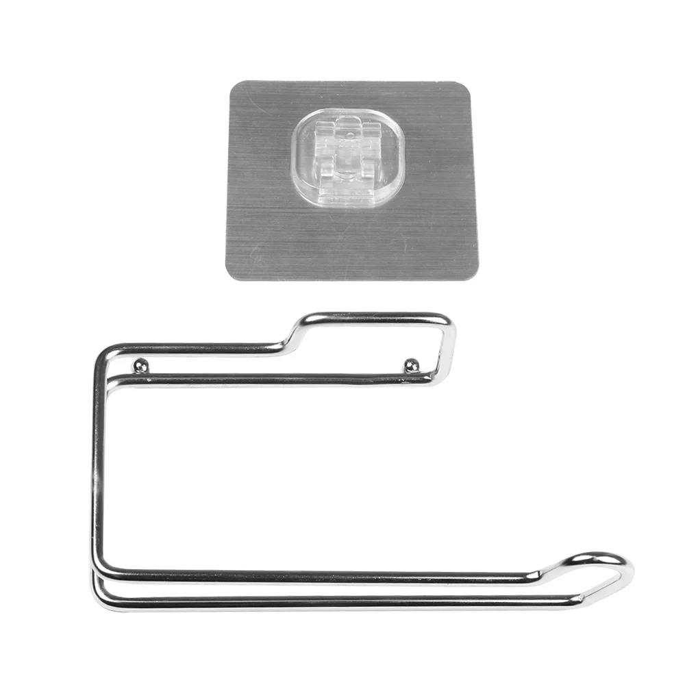 Wholesale Bathroom Stainless Steel Toilet Paper Holder Wall Mounted Self-Adhesive Magic Sticker Waterproof Tissue Holder