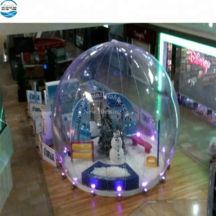 Заводское высокое качество Рождественское украшение гигантский надувной снежный шар индивидуальный фон