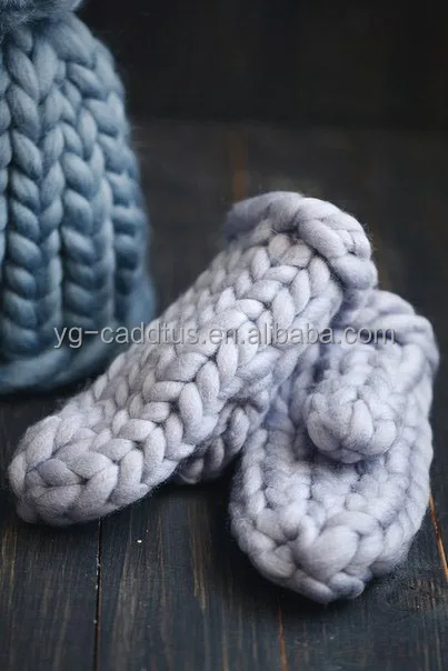 
Handmade Knitted,Chunky, Warm, Winter, merino wool glove 