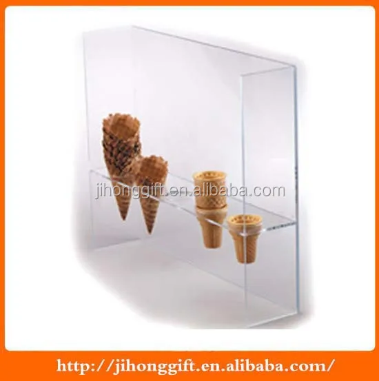 factory price acrylic ice cream cone display stand