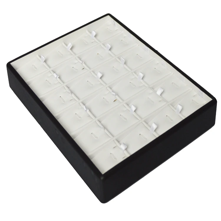 Hot Sale High-Quality MDF Wooden PU Display Jewelry Tray for Ring Jewel Show