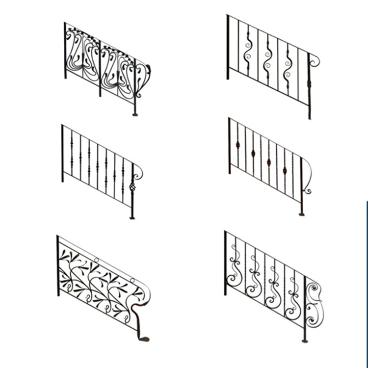 cheap outdoor prefab terrace metal stair railing design