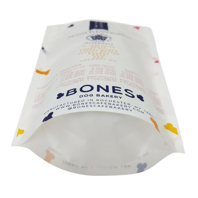 Top quality amazing price sealing plastic snack food dog pet food zip lock packaging bag with window