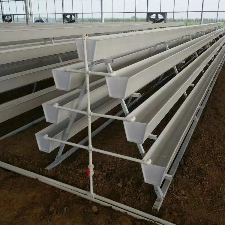 PVC Hydroponic plant gutter for strawberry growing
