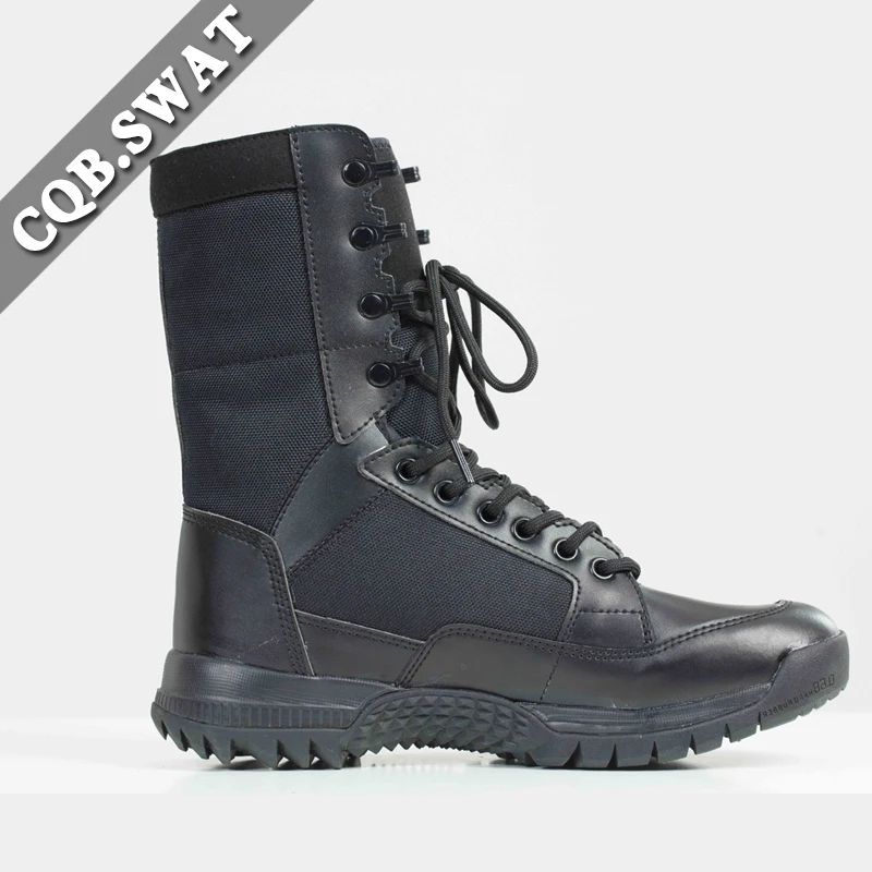 Genuine Leather Cheap  Ranger Boots Lace up Black Ankle Boot Men Genuine Leather,microfiber / Custom with Rubber Sole 8 Inch