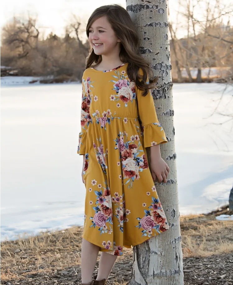 Hot new products mother daughter matching dress lady fashion dress dress for mother and daughter for sale