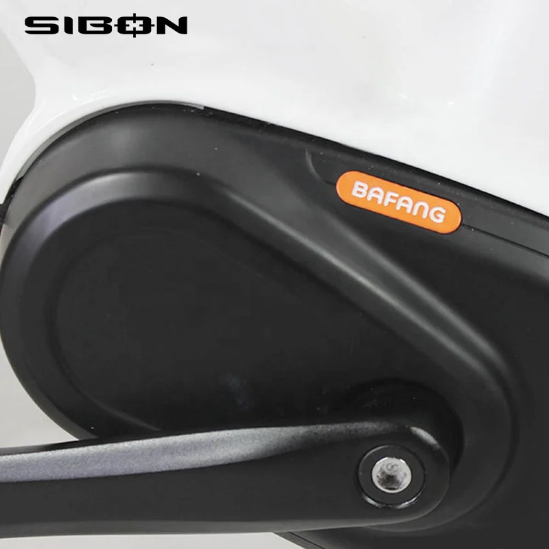 SIBON B0510167 white 36v 250w lithium battery build-in brushless motor suspension fork disc brake city electric bike bicycle