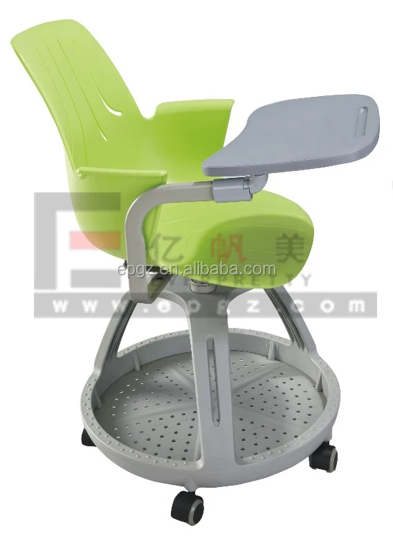 Hot Plastic Armchairs School node Chair with Casters of School Furniture Table and Chair