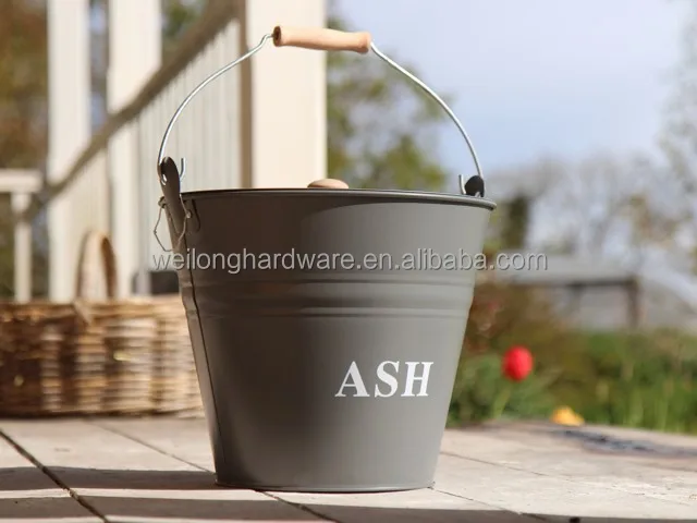 Coal Fire Grey Coal Bucket Fireside Fireplace Wood Burner Accessories Coal Bucket Wood Holder Kindling Bucket