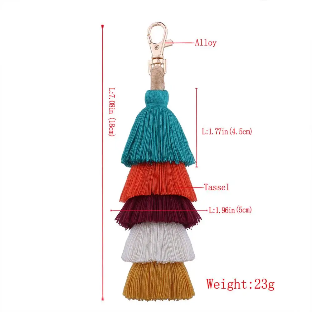 very popular  Handmade bohemian style pom pom tassel