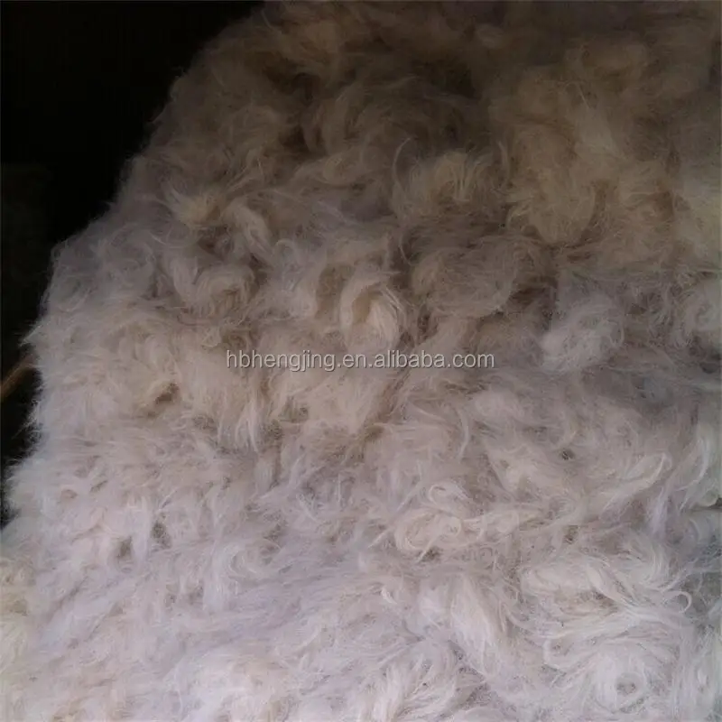 Scoured North China clipped white /grey goat hair