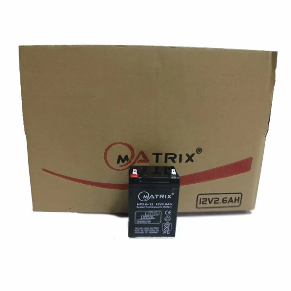 
Matrix Brand/Sealed Lead acid/ Emergency light/Rechargeable/UPS battery/12V2.6AH 
