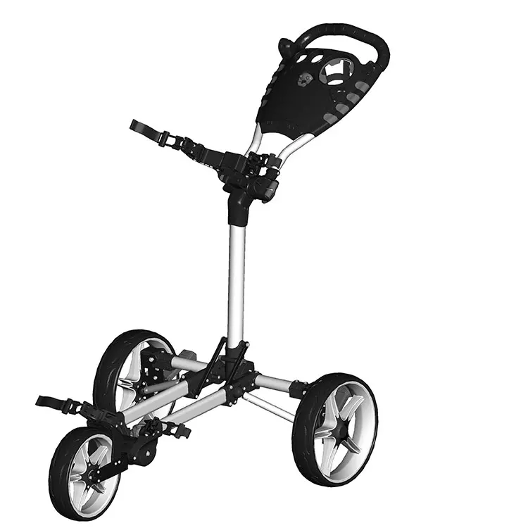 Новый дизайн, легкая 3-колесная плоская складная тележка для гольфа, колесо для гольфа 3 колеса
